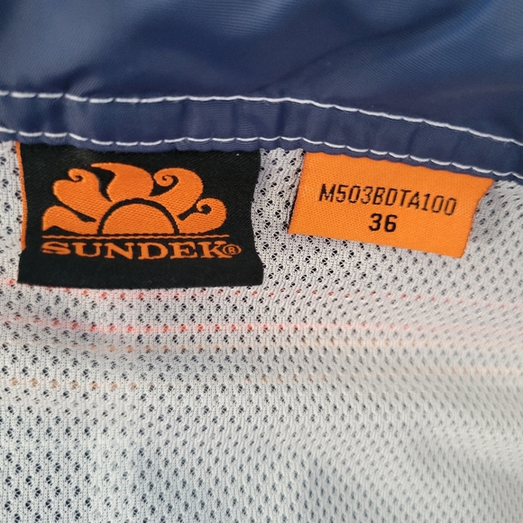 Sundek Men's Nylon Mesh Swim Trunks Blue 36 - Picture 11 of 12